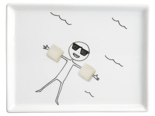 Oliver Appetizer Plate Mint Floaties