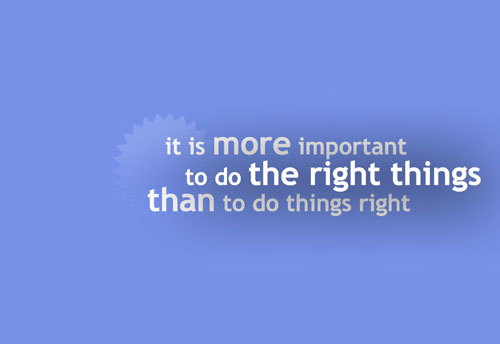 Do Right Things