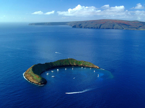 The Molokini Crater in Hawaii