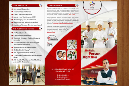 Tri Fold Marketing Brochure For New Division Of Staffing Company